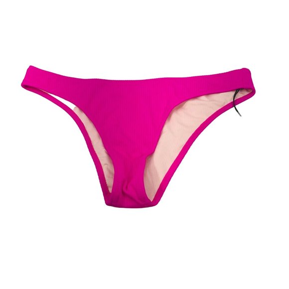 Shade And Shore Women's Size Small 4-6 High Leg Ribbed Bikini Swim Bottom New - Picture 1 of 8
